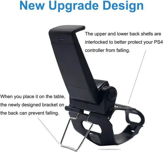 Alt view image 6 of 7 - BONAEVER Phone Clip for PS4 Controller Mobile Gaming Mount Bracket Holder Adjustable Stand Clamp Compatible with iPhone/iOS, Android, for Playstation4 Remote Play