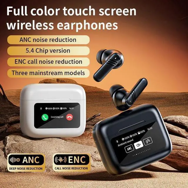 Alt view image 2 of 7 - BONAEVER Wireless Earbuds ANC ENC Bluetooth Earbud & in-Ear Headphones Deep Bass Clear Call, Waterproof Ear Buds Wireless Earphones Compatible with Samsung TV Phone Android