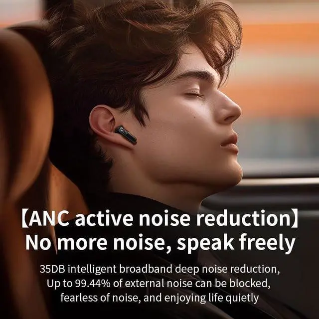 Alt view image 7 of 7 - BONAEVER Wireless Earbuds ANC ENC Bluetooth Earbud & in-Ear Headphones Deep Bass Clear Call, Waterproof Ear Buds Wireless Earphones Compatible with Samsung TV Phone Android