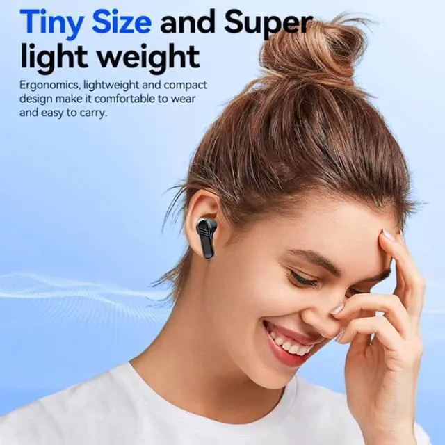 Alt view image 3 of 7 - BONAEVER Wireless Earbuds, Touch Screen Bluetooth 5.4 Ear Buds, ACN/ENC Noise Cancelling Earphones, IPX5 Waterproof In Ear HiFi Sound Stereo Wireless Heardphones for Laptop Pad Android/iOS Phones