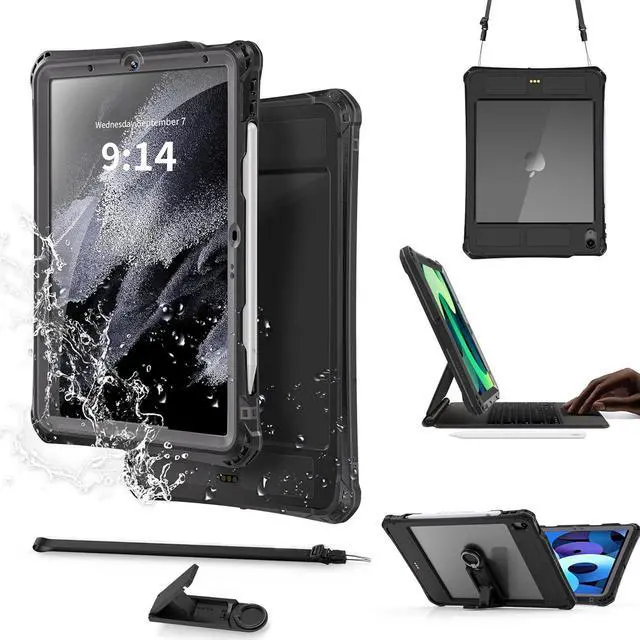 Main image of BONAEVER for iPad Air 11 Inch Case Waterproof (M3/M2-2025/2024), Cover for iPad Air 6th/5th/4th Generation 10.9 Inch 2022/2020, Built-in Screen Protector, Pencil Holder