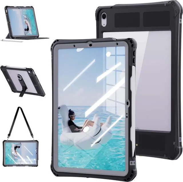 Main image of BONAEVER Waterproof Case for iPad Air 11 Inch Case M3/M2 (2025/2024), iPad Air 6th/5th/4th Generation 10.9 Inch 2022/2020 with Screen Protector Pencil Holder & Stand & Shoulder Strap & Handle