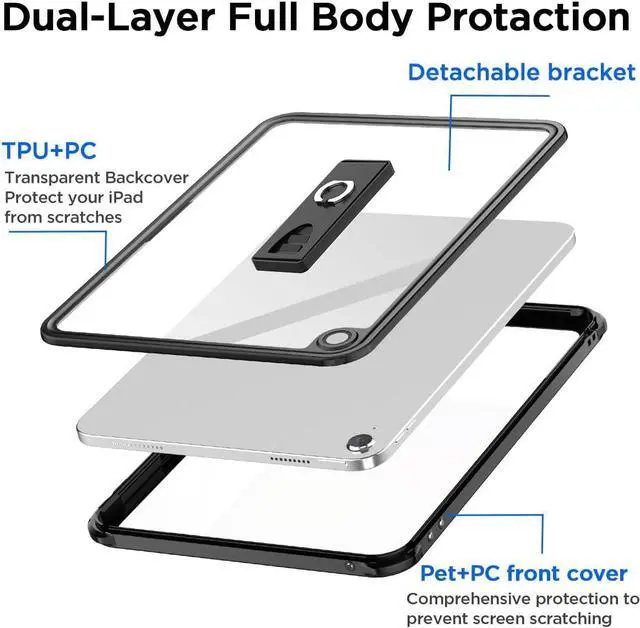 Alt view image 6 of 7 - BONAEVER Waterproof Case for iPad (A16) 11th Generation 11 Inch 2025, iPad 10th Generation 10.9 inch 2022,[Built-in Screen Protector&Stand] [IP68 Waterproof] Shockproof Protective Cover