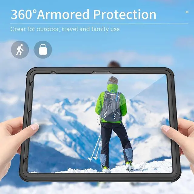 Alt view image 2 of 7 - BONAEVER Waterproof Case for iPad Air 13 Inch Case M3 2025 / M2 2024, Full Body Protective Cover [Built-in Screen Protector][IP68 Underwater][10FT Military Grade Shockproof][Dustproof]