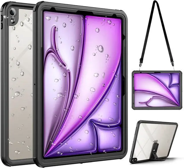 Main image of BONAEVER Waterproof Case for iPad Air 13 Inch Case M3 2025/M2 2024, iPad Pro 12.9 Inch 2018, Built-in Screen Protector/Kickstand/Shockproof Protective Cover