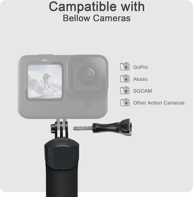 Alt view image 4 of 7 - BONAEVER 148FT/40M Underwater Waterproof Protective Case Shell Compatible for GoPro Hero 2018/7/6/5 Black,Monopod Floating Hand Grip Selfie Stick for Go Pro Hero7 Hero6 Hero5 Black Accessories Kit