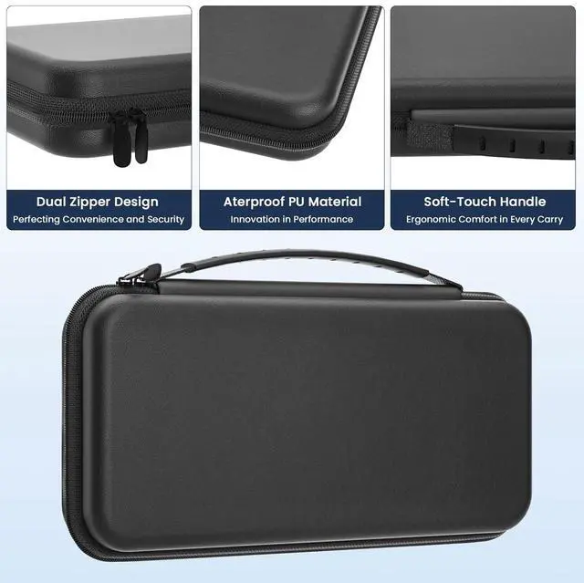 Alt view image 5 of 7 - BONAEVER Switch 2 Carry Case Compatible with Switch 2, Switch 2 Travel Case, Nintendo Switch 2 Carrying Case with 10 Game Cartridges and Pocket for Switch 2 Accessories