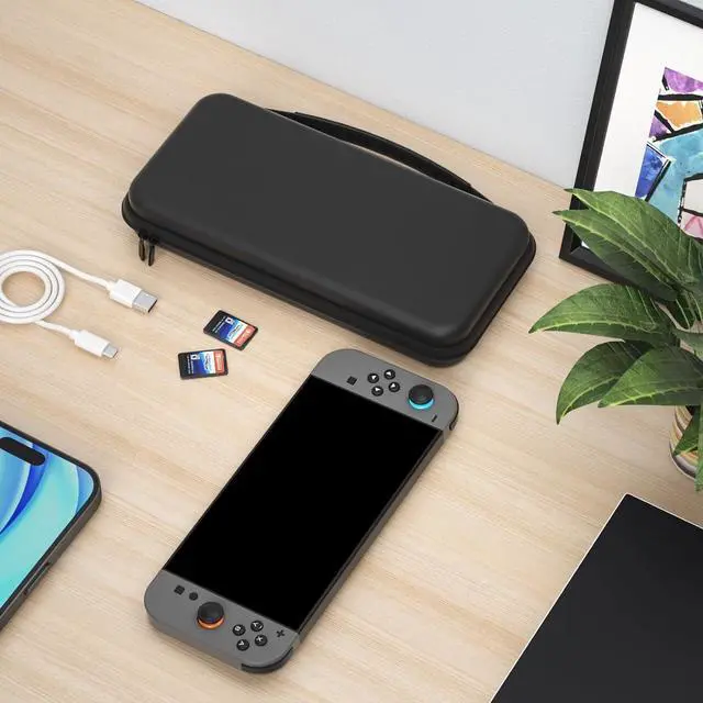 Alt view image 7 of 7 - BONAEVER Switch 2 Carry Case Compatible with Switch 2, Switch 2 Travel Case, Nintendo Switch 2 Carrying Case with 10 Game Cartridges and Pocket for Switch 2 Accessories