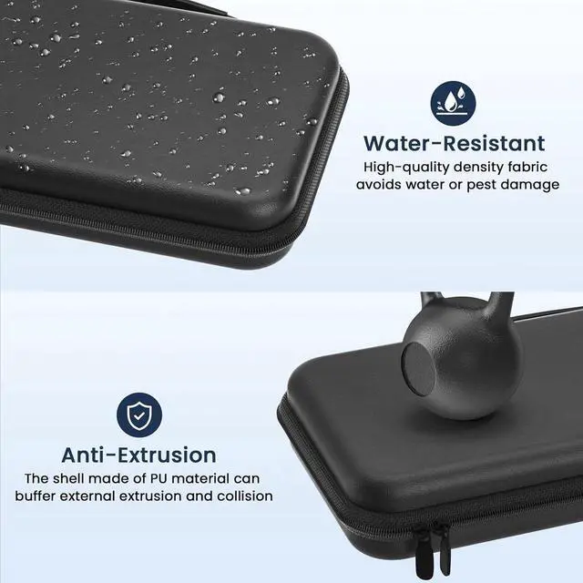 Alt view image 4 of 7 - BONAEVER Travel Carrying Case for Nintendo Switch 2 2025, Nintendo Switch 2 Carrying Case with 2 Packs Screen Protector 10 Game Cartridges and Pocket for Switch 2 Accessories