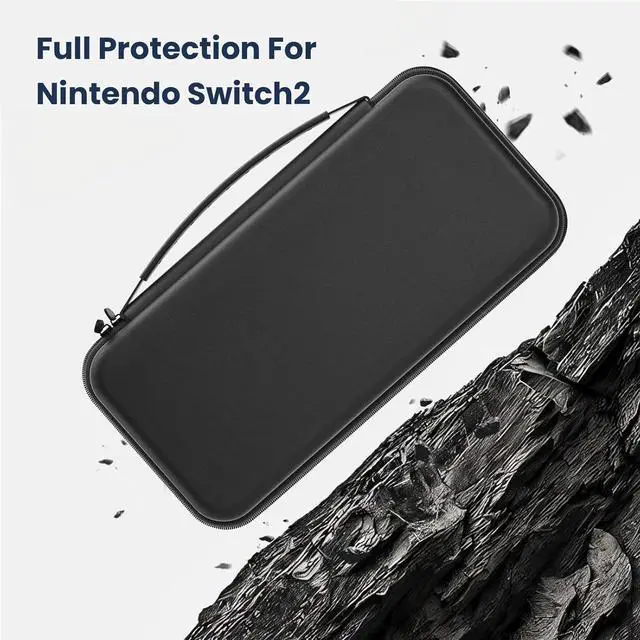 Alt view image 7 of 7 - BONAEVER Travel Carrying Case for Nintendo Switch 2 2025, Nintendo Switch 2 Carrying Case with 2 Packs Screen Protector 10 Game Cartridges and Pocket for Switch 2 Accessories