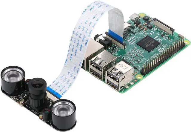 Alt view image 5 of 5 - BONAEVER Raspberry Pi 4 Camera Module Night Vision with 3.6mm Adjustable Focal Length 2pcs IR Sensor LED Light Also for Raspberry Pi 3 Model B+ and Model B