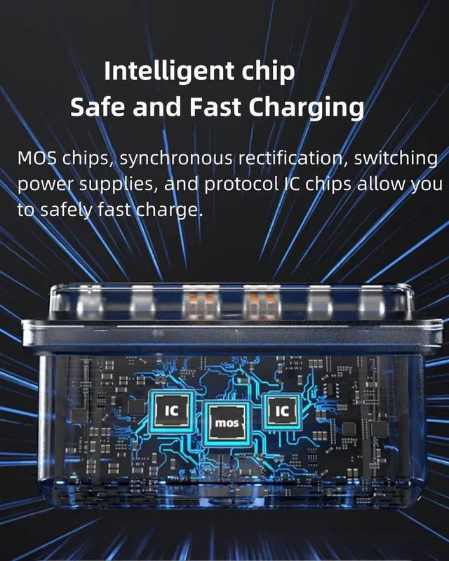 Alt view image 5 of 7 - BONAEVER USB C Charger 160W 6 Port Desktop Wireless Charger Stand,Multiport USB C Charging Station with PD QC 3.0 Fast Charging and 15W Wireless Charging for MacBook Laptop iPhone Galaxy