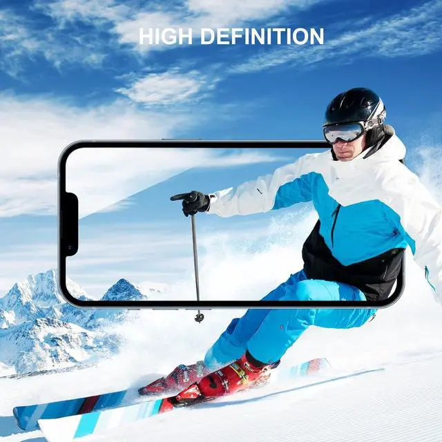 Alt view image 2 of 7 - BONAEVER 3 Pack Screen Protector for iPhone 14 Pro with 3 Pack Camera Lens Tempered Glass Protector, 6.1 Inch HD Clear Tempered Glass Film 9H Hardness Scratch Resistent, No Air Bubbles