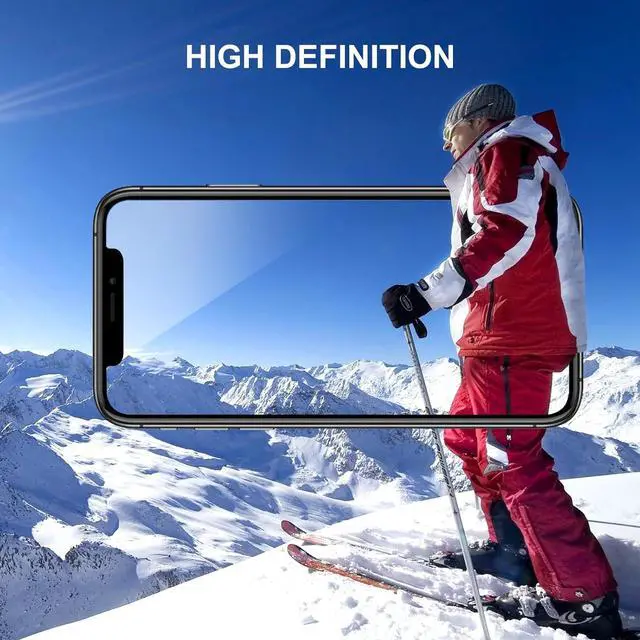 Alt view image 5 of 7 - BONAEVER 3 Pack Screen Protector for iPhone 12 with 3 Pack Camera Lens Tempered Glass Protector, 6.1 Inch HD Clear Tempered Glass Film 9H Hardness Full Coverage, Scratch Resistent, No Air Bubbles