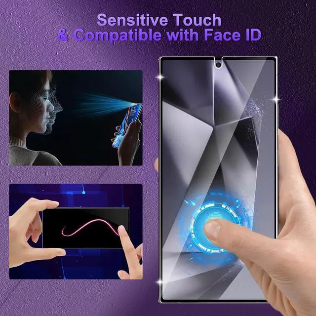 Alt view image 3 of 7 - BONAEVER [3+3 Pack] Glass Screen Protector for Samsung Galaxy S24 Ultra with Camera Lens Protector, 3D Curved, 6.8 inch 9H Tempered Glass for Samsung Galaxy S24 Ultra 5G Glass Screen Protector