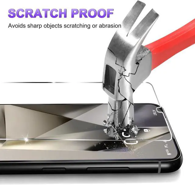 Alt view image 6 of 7 - BONAEVER [3+3 Pack] Glass Screen Protector for Samsung Galaxy S24 Plus with Camera Lens Protector, 3D Curved, 6.7 inch 9H Tempered Glass for Samsung Galaxy S24+ 5G Glass Screen Protector