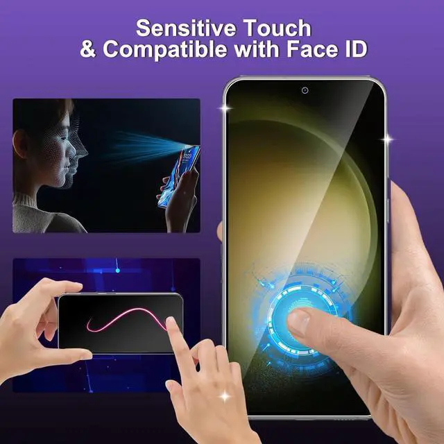Alt view image 5 of 7 - BONAEVER [3+3 Pack] Glass Screen Protector for Samsung Galaxy S23 Plus with Camera Lens Protector, 3D Curved, 6.6 inch 9H Tempered Glass for Samsung Galaxy S23+ 5G Glass Screen Protector