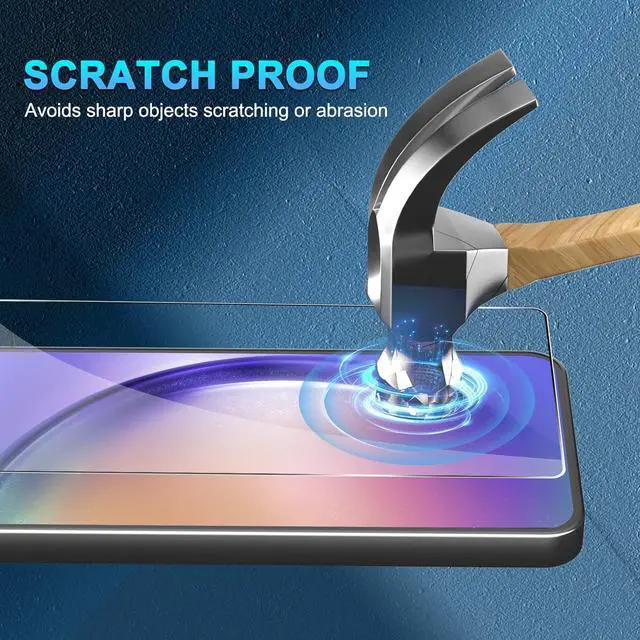 Alt view image 5 of 7 - BONAEVER [3+3 Pack] Glass Screen Protector for Samsung Galaxy A54 with Camera Lens Protector, 3D Curved, 6.4 inch 2023 9H Tempered Glass for Galaxy A54 Glass Screen Protector