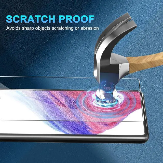 Alt view image 4 of 7 - BONAEVER [3+3 Pack] Glass Screen Protector for Samsung Galaxy A53 with Camera Lens Protector, 3D Curved, 6.5 inch 2022 9H Tempered Glass for Galaxy A53 Glass Screen Protector