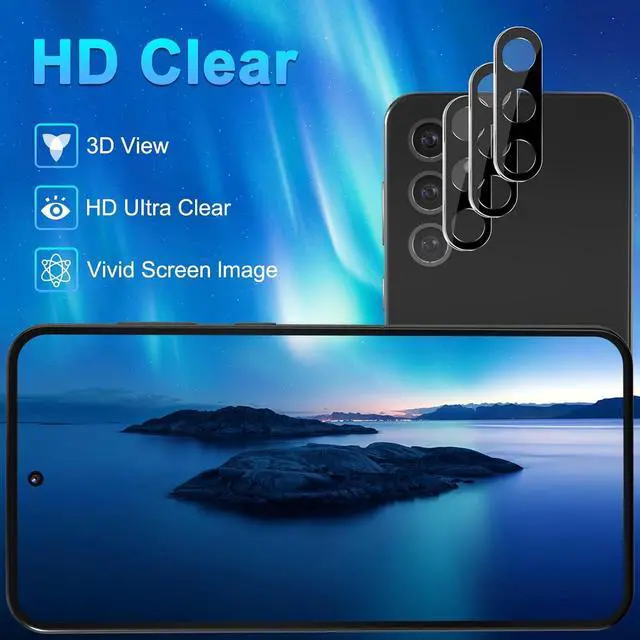 Alt view image 2 of 7 - BONAEVER [3+3 Pack] Glass Screen Protector for Samsung Galaxy A35 with Camera Lens Protector, 3D Curved, 6.6 inch 2024 9H Tempered Glass for Galaxy A35 Glass Screen Protector