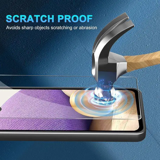 Alt view image 5 of 7 - BONAEVER [3+3] Pack Glass Screen Protector for Samsung Galaxy A32 with Camera Lens Protector, 3D Curved, 6.5 inch 9H Tempered Glass for Galaxy A32 5G Glass Screen Protector