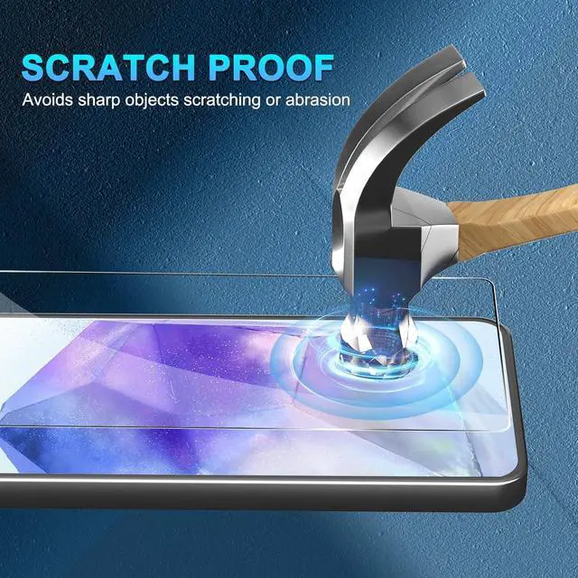 Alt view image 4 of 7 - BONAEVER [3+3 Pack] Glass Screen Protector for Samsung Galaxy A55 with Camera Lens Protector, 3D Curved, 6.6 inch 2024 9H Tempered Glass for Galaxy A55 Glass Screen Protector