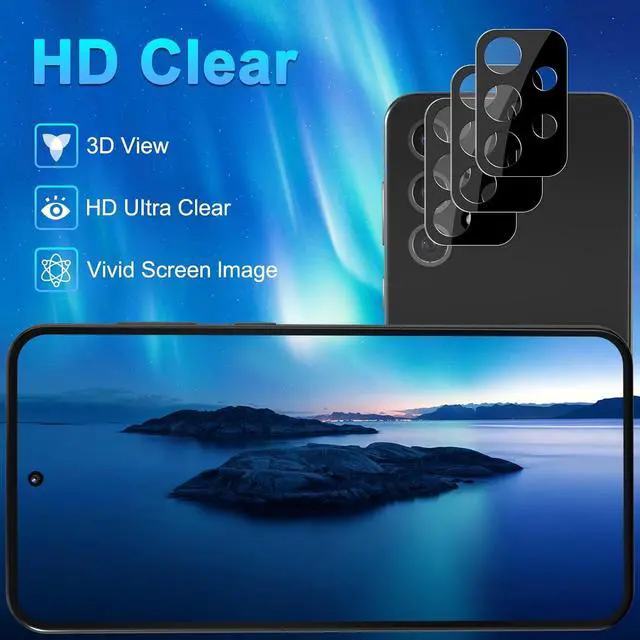 Alt view image 4 of 7 - BONAEVER [3+3 Pack] Glass Screen Protector for Samsung Galaxy A13 with Camera Lens Protector, 3D Curved, 6.5 inch 9H Tempered Glass for Galaxy A13 Glass Screen Protector
