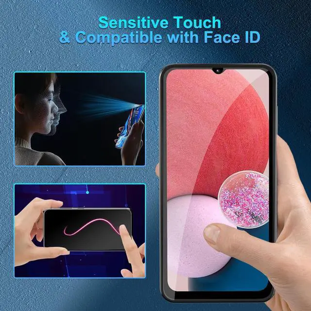 Alt view image 7 of 7 - BONAEVER [3+3 Pack] Glass Screen Protector for Samsung Galaxy A13 with Camera Lens Protector, 3D Curved, 6.5 inch 9H Tempered Glass for Galaxy A13 Glass Screen Protector