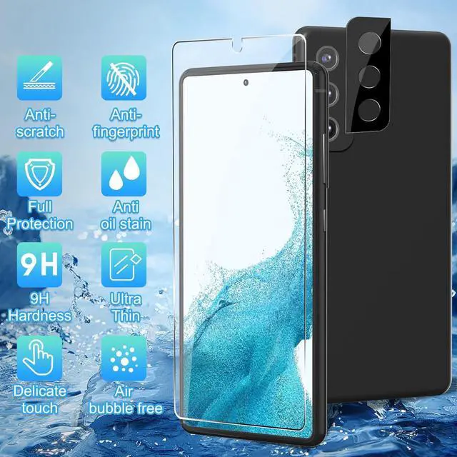 Alt view image 5 of 7 - BONAEVER [3+3 Pack] Glass Screen Protector for Samsung Galaxy S22 with Camera Lens Protector, 3D Curved, 6.1 inch 9H Tempered Glass for Samsung Galaxy S22 5G Glass Screen Protector