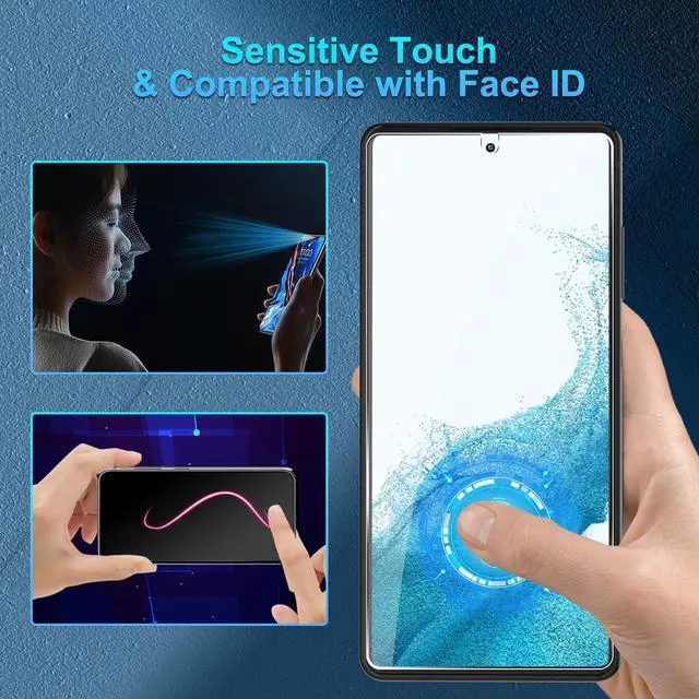 Alt view image 3 of 7 - BONAEVER [3+3 Pack] Glass Screen Protector for Samsung Galaxy S22 with Camera Lens Protector, 3D Curved, 6.1 inch 9H Tempered Glass for Samsung Galaxy S22 5G Glass Screen Protector