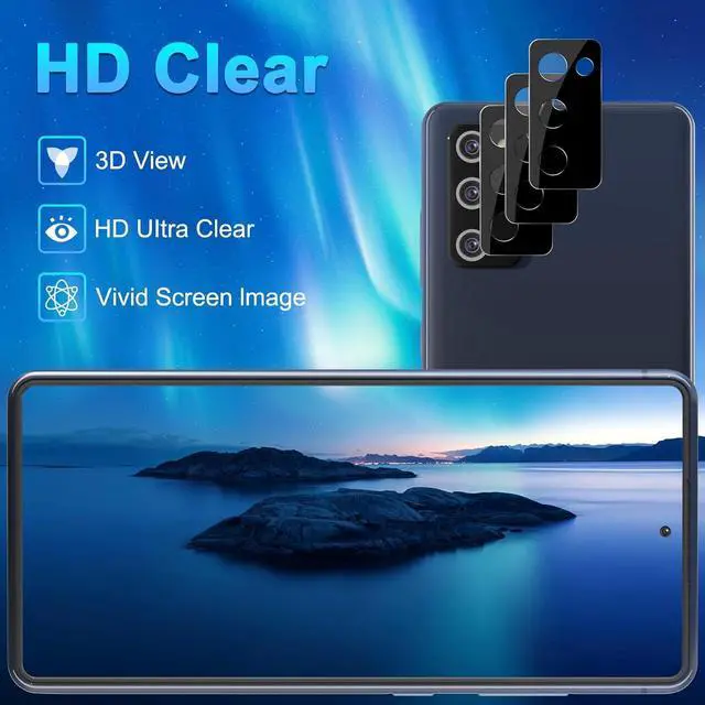 Alt view image 5 of 7 - BONAEVER [3+3 Pack] Glass Screen Protector for Samsung Galaxy S20 FE with Camera Lens Protector, 3D Curved, 6.5 inch 9H Tempered Glass for Samsung Galaxy S20 Fan Edition 5G/4G Glass Screen Protector