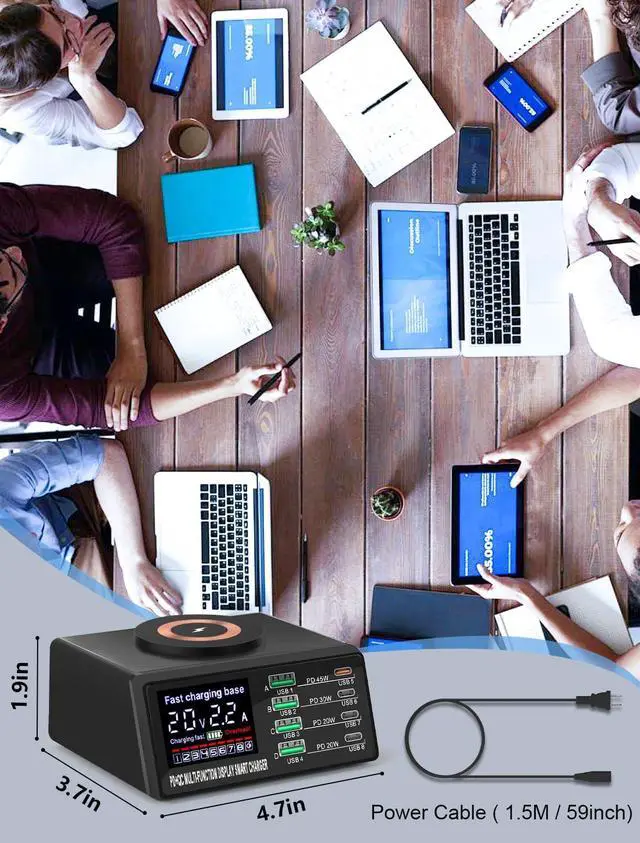 Alt view image 6 of 7 - BONAEVER Multi Charging Station, 110W 8Port Usb Charging Station, Multiple Usb Charger Station, Charging Station for Multiple Devices, Multi Usb Charging Station, Chargers for Multiple Devices