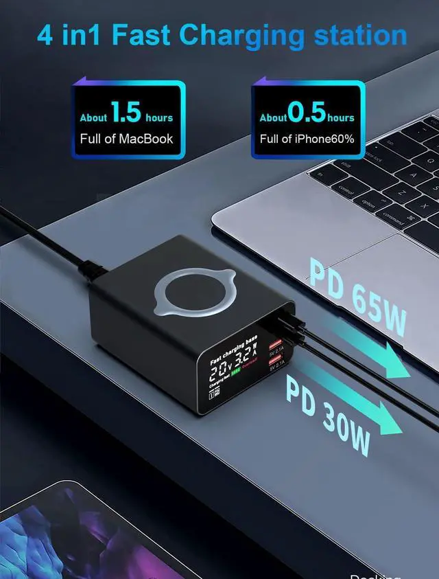 Alt view image 5 of 7 - BONAEVER Multi Charging Station, 110W 4Port Usb Charging Station, Multiple Usb Charger Station, Charging Station for Multiple Devices, Multi Usb Charging Station, Chargers for Multiple Devices
