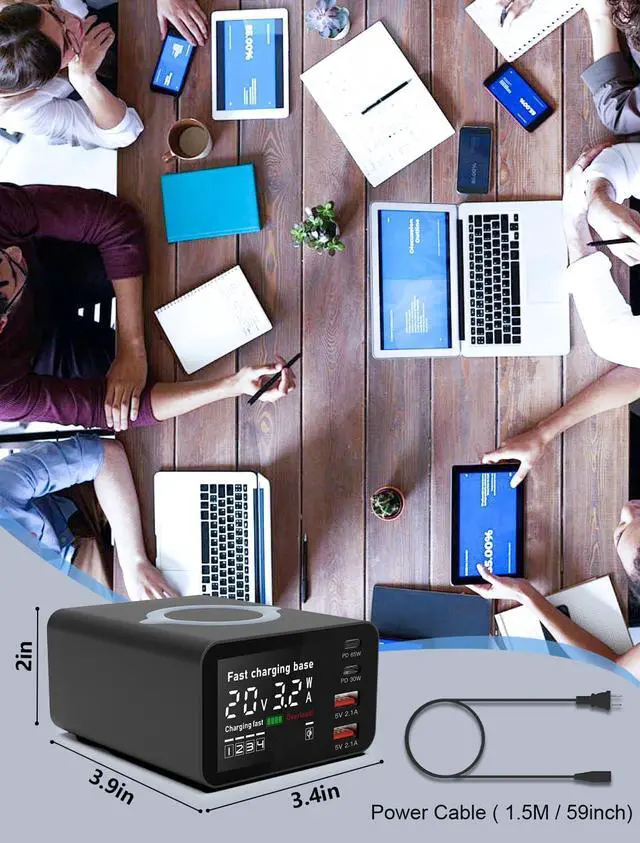 Alt view image 4 of 7 - BONAEVER Multi Charging Station, 110W 4Port Usb Charging Station, Multiple Usb Charger Station, Charging Station for Multiple Devices, Multi Usb Charging Station, Chargers for Multiple Devices