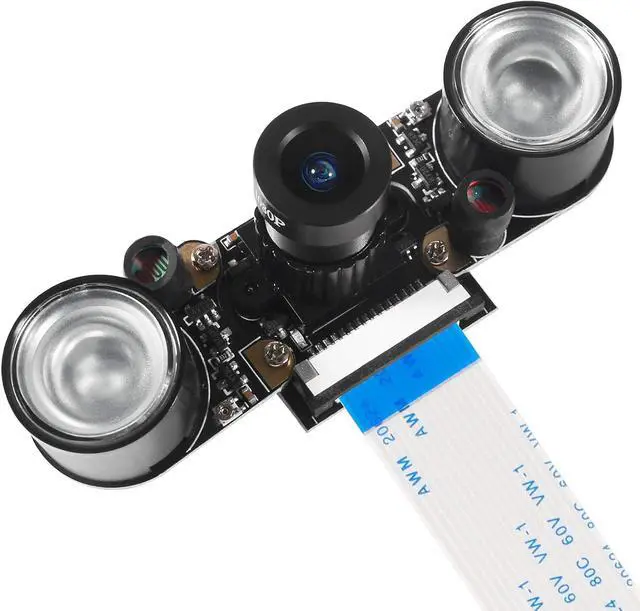 Main image of BONAEVER for Raspberry Pi 4 Camera Day & Night Vision Camera Adjustable-Focus Module 5MP OV5647 Sensor Webcam Video 1080p with 2 Infrared IR LED Light HD Webcam for Raspberry pi 3 B+/3B/2B/4B
