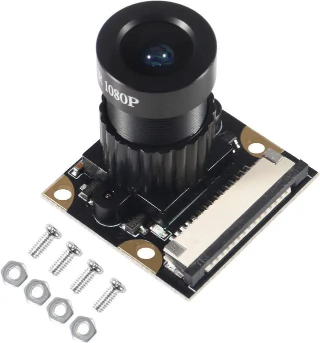 Alt view image 4 of 5 - BONAEVER for Raspberry Pi 4 Camera Day & Night Vision Camera Adjustable-Focus Module 5MP OV5647 Sensor Webcam Video 1080p with 2 Infrared IR LED Light HD Webcam for Raspberry pi 3 B+/3B/2B/4B