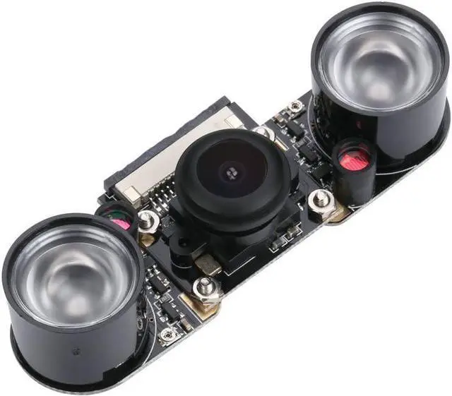 Alt view image 2 of 4 - BONAEVER Raspberry Pi 4 Camera Fisheye Wide Angle 5MP 1080p Night Vision Camera Module for Raspberry Pi 4 Model B Raspberry Pi 3 Model B/B+