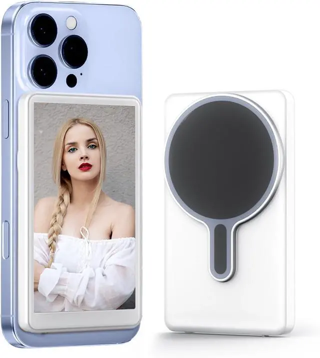 Main image of BONAEVER Phone Vlog Selfie Monitor Screen, Magnetic Mount, 1080P Wireless Recording, Using Phone Rear Camera for Selfie Vlog, Live Streaming, TikTok, Compatible with iPhone Android