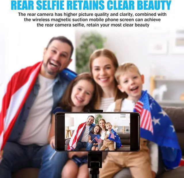 Alt view image 6 of 7 - BONAEVER Phone Vlog Selfie Monitor Screen, Magnetic Mount, 1080P Wireless Recording, Using Phone Rear Camera for Selfie Vlog, Live Streaming, TikTok, Compatible with iPhone Android