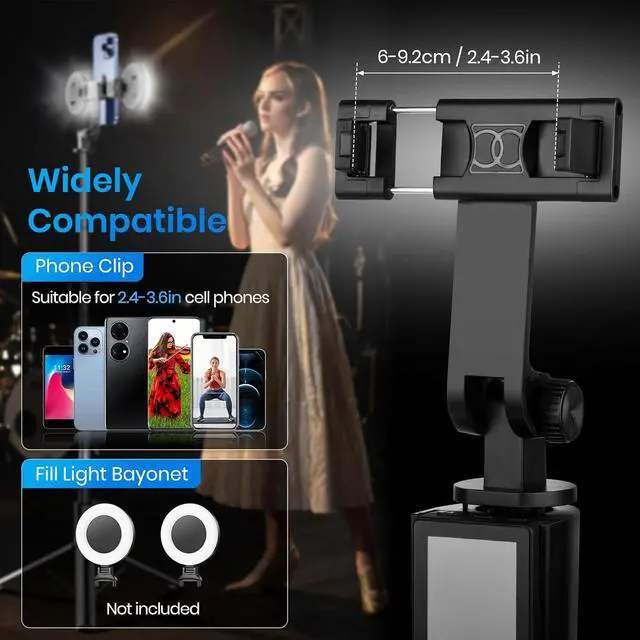 Alt view image 5 of 7 - BONAEVER Universal Phone Tripod & Real-Time Back Camera Monitor for iPhone & Android, Bluetooth Vlog Selfie Stick with Monitor Screen for iPhone Live Streaming TikTok YouTube