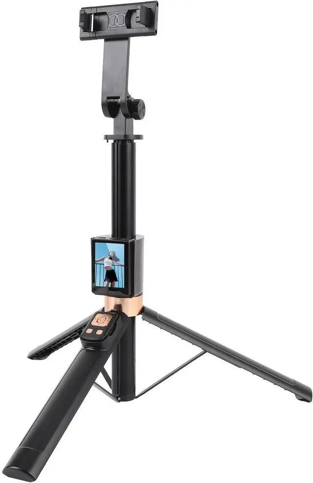 Main image of BONAEVER Phone Tripod & Selfie Stick 2inch Screen, 12 to 67 inch Extendable Selfie Stick with BT Remote, 360°Rotation Adjustable, WiFi Vlog Selfie Stick for Live Streaming Video Recording