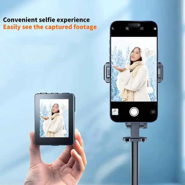 Alt view image 6 of 7 - BONAEVER Phone Tripod & Selfie Stick 2inch Screen, 12 to 67 inch Extendable Selfie Stick with BT Remote, 360°Rotation Adjustable, WiFi Vlog Selfie Stick for Live Streaming Video Recording