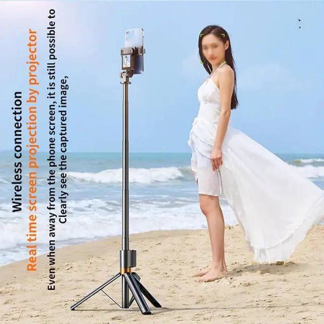 Alt view image 7 of 7 - BONAEVER Phone Tripod & Selfie Stick 2inch Screen, 12 to 67 inch Extendable Selfie Stick with BT Remote, 360°Rotation Adjustable, WiFi Vlog Selfie Stick for Live Streaming Video Recording