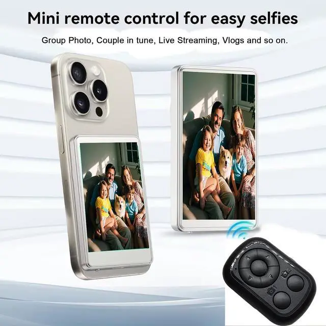 Alt view image 6 of 7 - BONAEVER Magnetic Phone Vlog Selfie Monitor Screen, Phone Rear Camera with 3 Levels Brightness, 3.97 inch HD Display for Vlog Live Stream TikTok