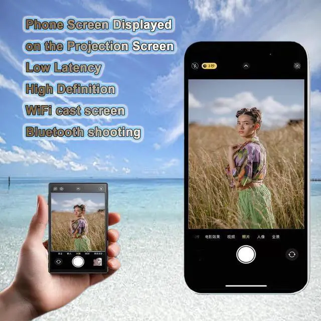 Alt view image 7 of 7 - BONAEVER Magnetic Phone Vlog Selfie Monitor Screen, Phone Rear Camera with 3 Levels Brightness, 3.97 inch HD Display for Vlog Live Stream TikTok