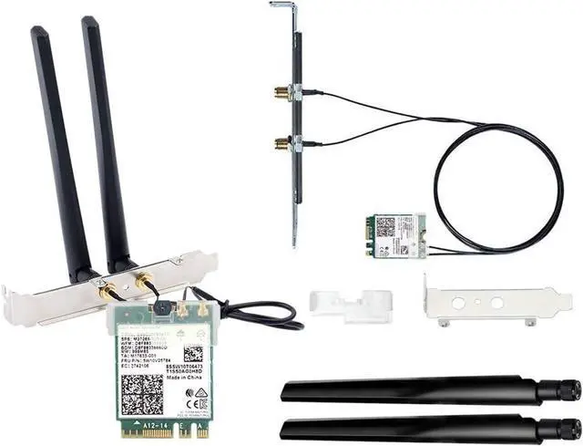 Alt view image 6 of 6 - BONAEVER AX210 WiFi 6E WiFi Card M.2 NGFF Mini Desktop kit Adapter 6GHz BT5.2 Wireless 802.11ax 5400Mbps 2.4Ghz 5Ghz Support OFDMA MU-MIMO AX210NGW Gigabit Network Card