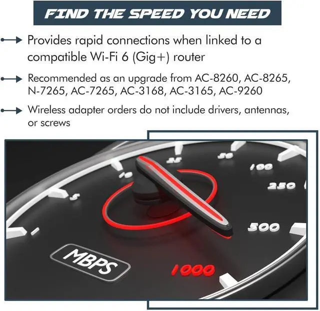 Alt view image 7 of 7 - BONAEVER AX200 WiFi 6 Adapter | Dual-Band 802.11ax M.2 WiFi Card for PC | Up to 2.4 Gbps | No vPro | Supports Bluetooth 5.2 & Intel, AMD, Windows 10/11, Linux AX200NGW