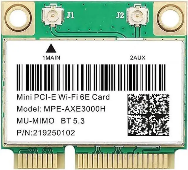 Main image of BONAEVER WiFi 6E 3000Mbps Bluetooth 5.2 AX210HMW MPE-AXE3000H for Intel AX210 Wireless Mini PCI-E WiFi Card 802.11ax/ac 2.4G/5Ghz Adapter Than AX200