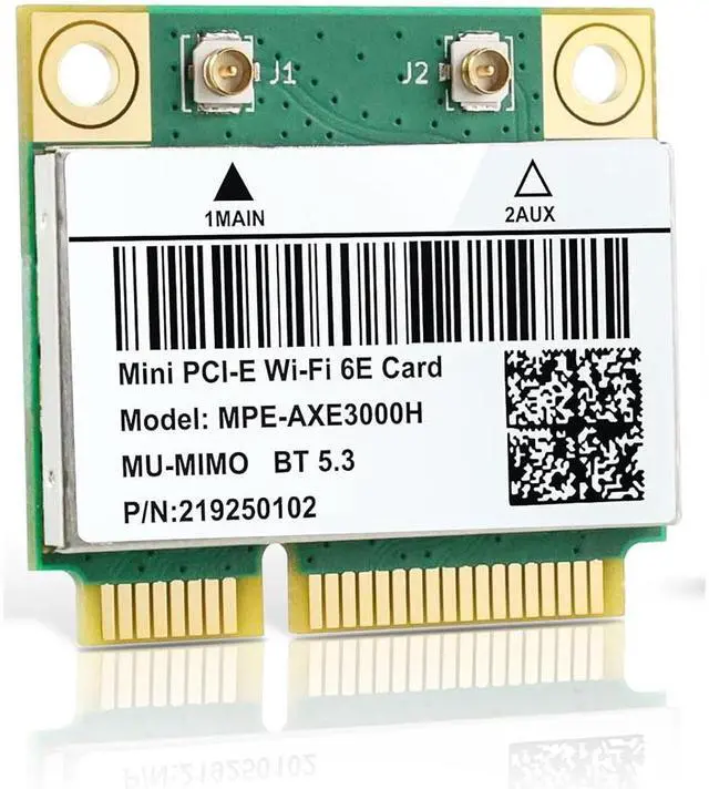 Main image of AX210HMW WiFi Card, Wi-Fi 6E Laptop Wireless Card Mini PCIE Interface, Tri-Band Wireless Module for Laptop, 802.11AX WiFi Adapter with Bluetooth 5.3, MU-MIMO, Supports Windows 11/10 (64bit)/Linux