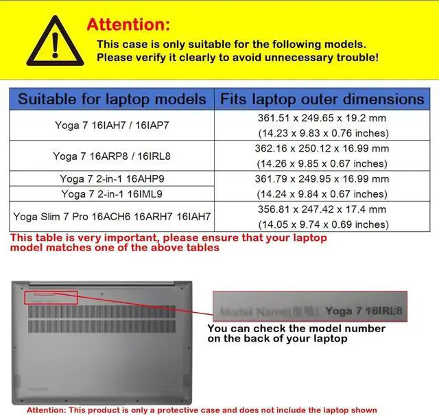 Alt view image 2 of 7 - BONAEVER 16 inch Laptop Cover Case for Lenovo Yoga 7 2-in-1 16AHP9 /16IML9 & Yoga Slim 7 Pro 16ACH6 16ARH7 16IAH7,PU Leather Protective Shell Detachable Laptop Bag Accessory